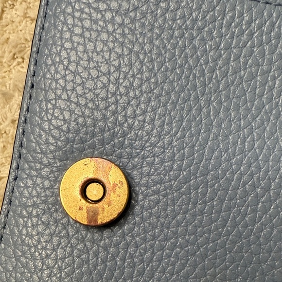 Tory Burch Sky Blue Britten Pebbled Leather Combo Crossbody Bag - Picture 9 of 13